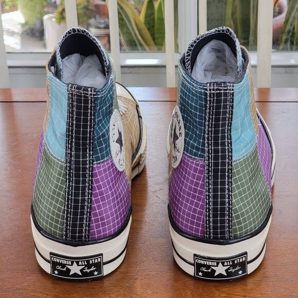 Converse Mens Chuck 70 Hi Quad Ripstop 166317C Dewberry/Iced Coffe/Egret Sze 9.5 - Picture 4 of 13